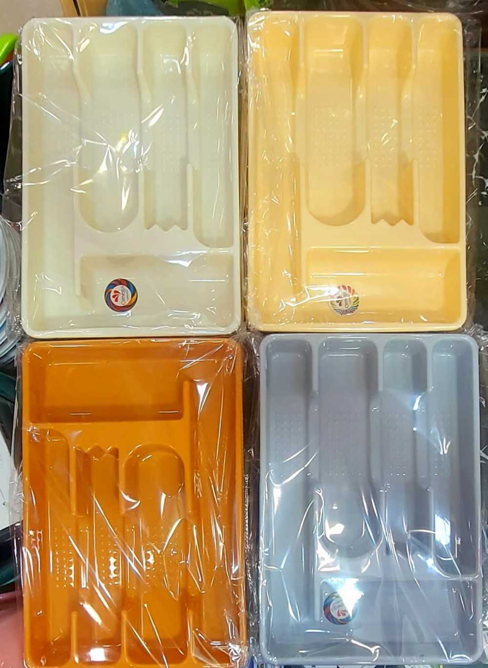 Omega Collection Cutlery Tray – Premium Plastic Kitchen Drawer Organizer